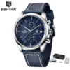 Leather Silver Blue