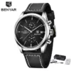 Leather Silver Black