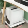 [Large] porcelain white single-layer six-wheel [inside width 30cm]]