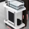 [Large Printer] Porcelain White Double-layer Six-wheel Inner Height 45cm [Inner Width 30cm]]