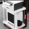 [Large Printer] Porcelain White Double-layer Six-wheel Inner Height 55cm [Inner Width 30cm]]