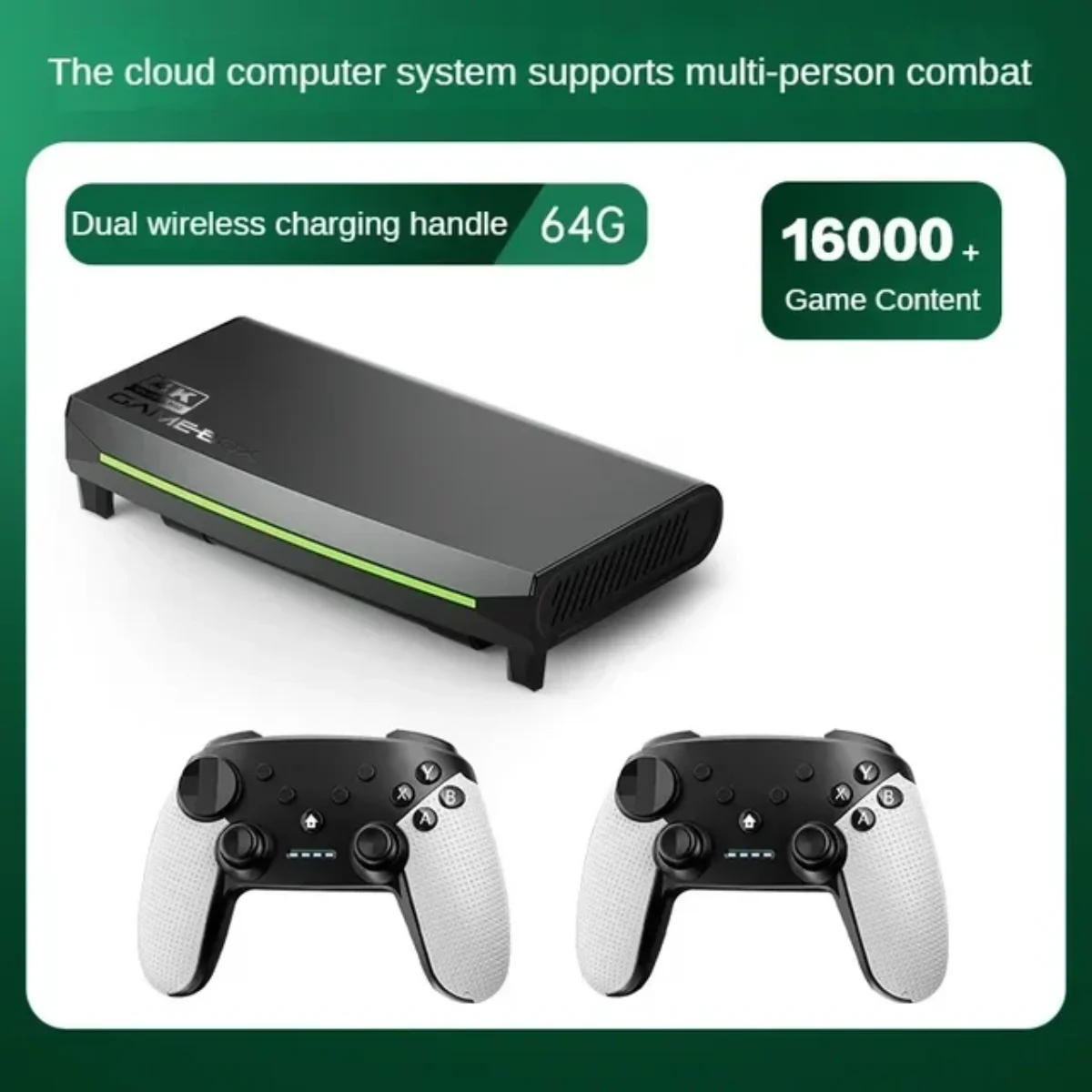 GAMEBOX H6 Console S905X3 Game Box Ultra HD 4K Portable with Built-in Games  Wireless Controllers
