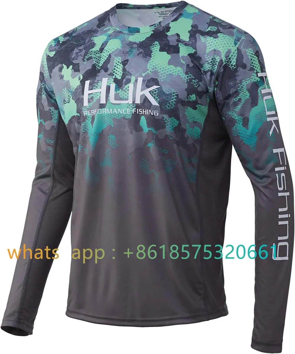 Huk Men’s Icon X Camo Upf 50+ Long-sleeve Fishing Shirt Fishing Shirt Performance Fishing Shirt Sunscreen Anti-uv Fishing Jersey
