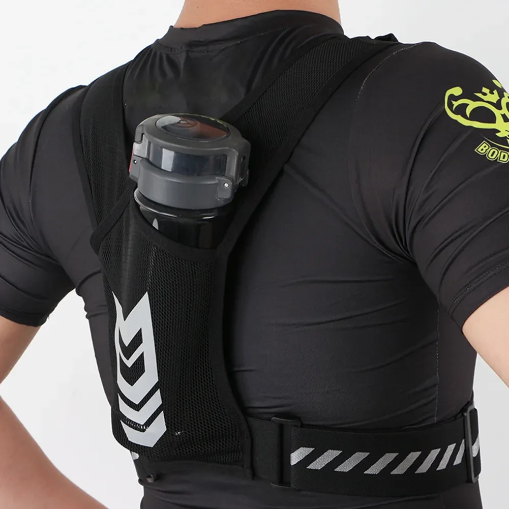 Hydration Reflective Backpack Mesh Breathable Water Bottle Bag Lightweight Elastic Women Men Large Capacity for Jogging Fitness