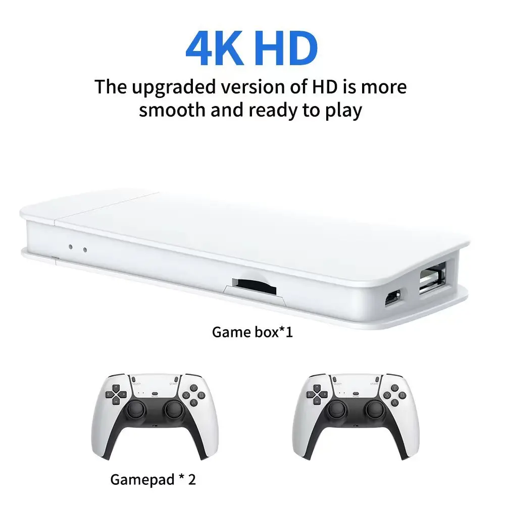 M15 2023 4K Game Stick 2.4G Wireless Controllers HD Output Retro Video Game Console 128G 40000Game Installed Kids Gifts
