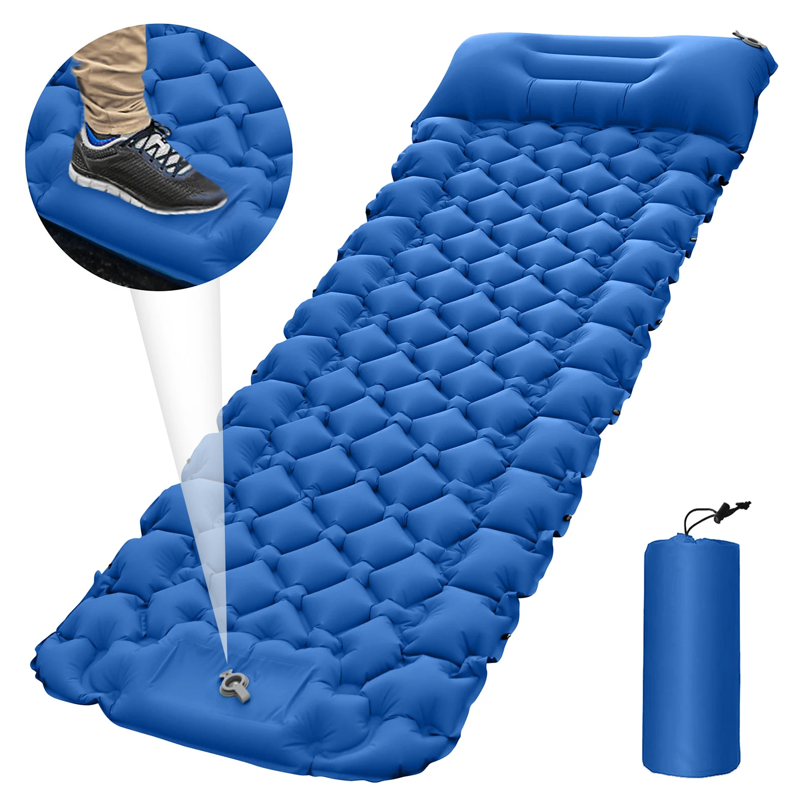 Single Ultralight Sleeping Pad Portable Outdoor Camping Mat Inflatable Air Mattress Hiking Trekking Picnic Sleeping Mat