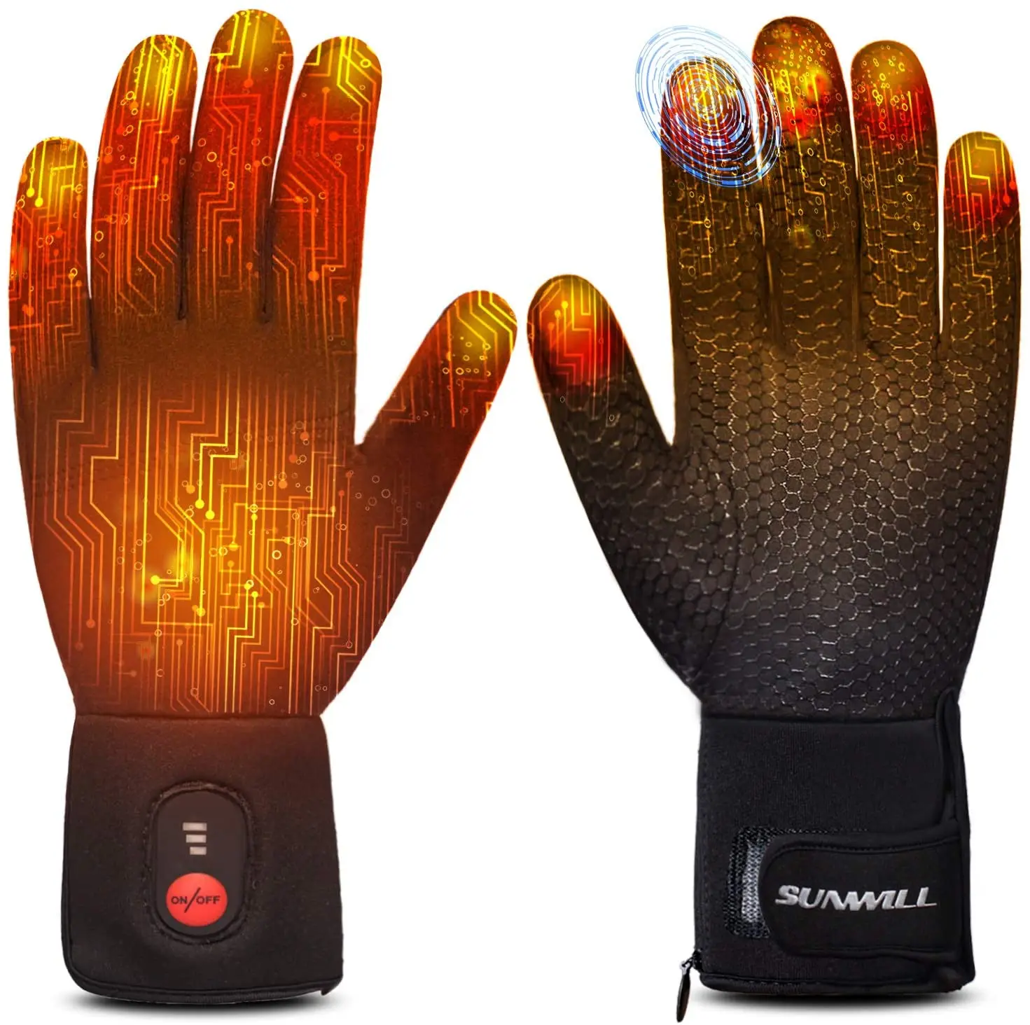 Winter Windproof Motorcycle Gloves Men’s Heated Gloves For Sports Outdoor Ski Mitten’s Women’s Snowboard Thermal Electric