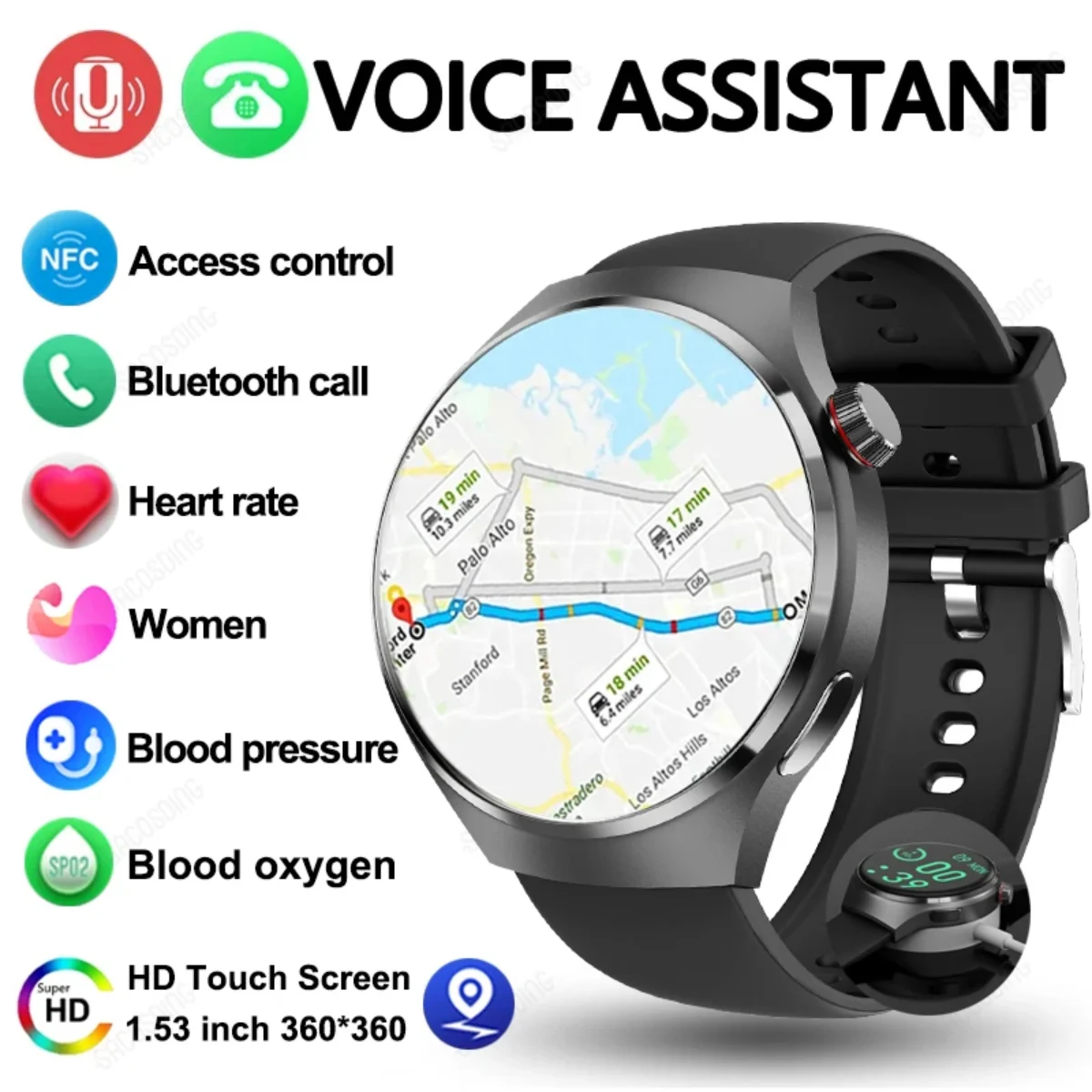 2023 NEW For Huawei Watch GT4 Pro AMOLED Smart Watch Men Custom Dial Answer  Call Sport Fitness Tracker Men Waterproof Smartwatch