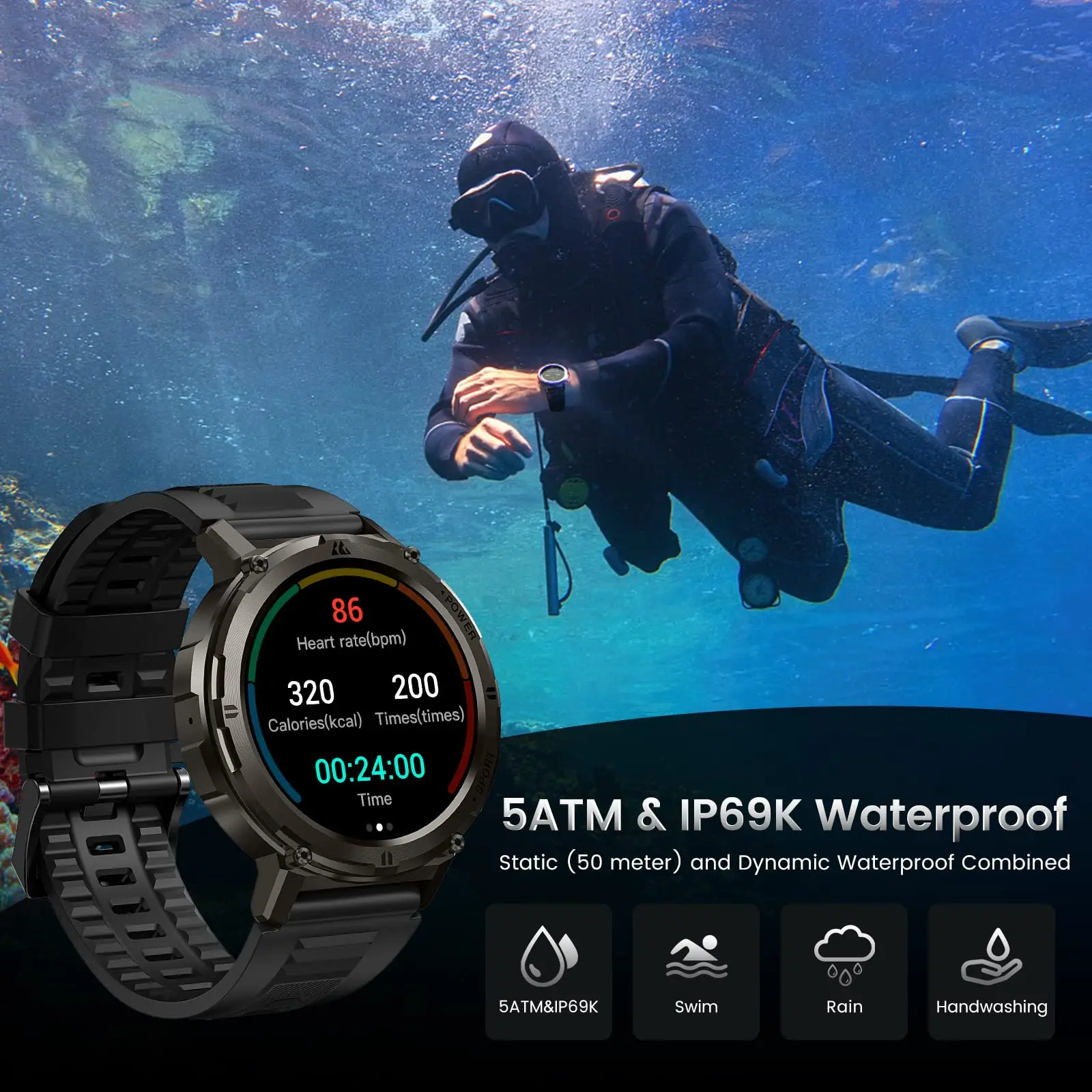 La montre connectée KOSPET TANK S1 à moins de 80$ ! - Maison et Domotique