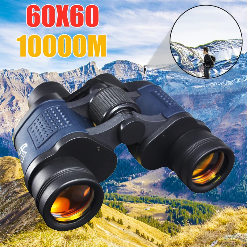 Professional Binoculars 60X60 High Powerful Telescope HD 160000m Portable For Camping Hiking Full Optical Glass Lll Night Vision