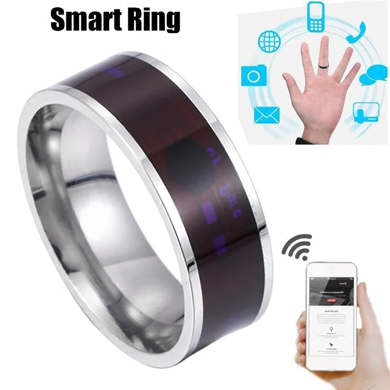 Titanium Steel Smart Ring For Women Men Black Waterproof Unlock Health Rings Two-chip Mobile Phone Unlock Multi-functional Rings