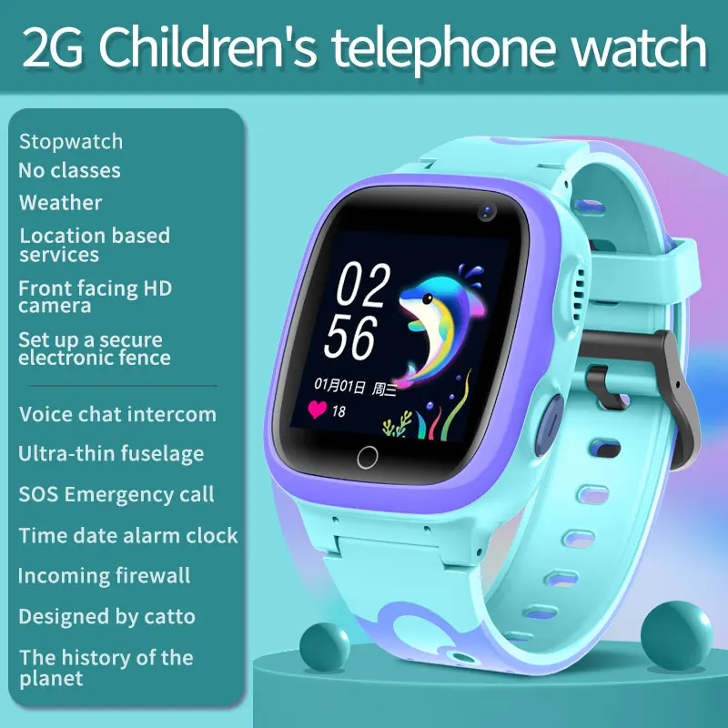 2023 NEW H03 Children Smartwatch Electronic Fence Video Call SOS Emergency GPS Music HD Camera Student Kids Boy Girl Smart Watch