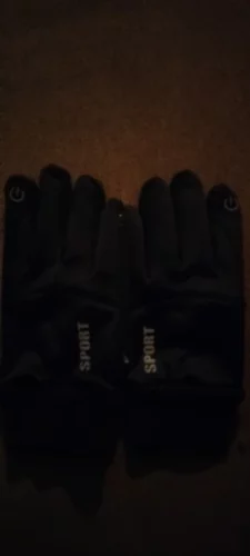 Black Winter Warm Full Fingers Waterproof Cycling Outdoor Sports Running Motorcycle Ski Touch Screen Fleece Gloves photo review