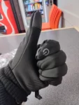 Black Winter Warm Full Fingers Waterproof Cycling Outdoor Sports Running Motorcycle Ski Touch Screen Fleece Gloves photo review