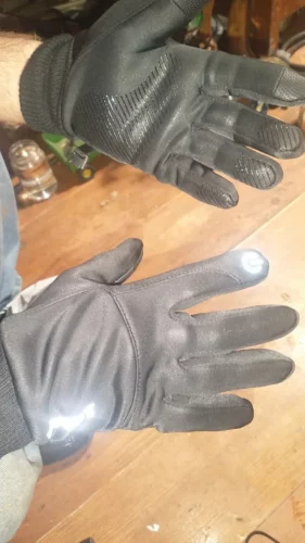 Black Winter Warm Full Fingers Waterproof Cycling Outdoor Sports Running Motorcycle Ski Touch Screen Fleece Gloves photo review