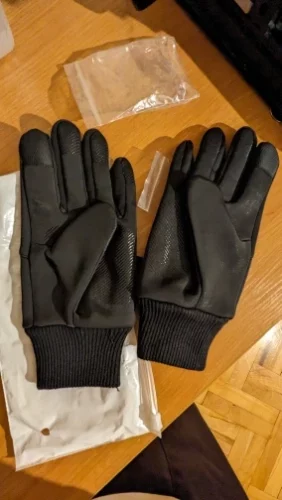 Black Winter Warm Full Fingers Waterproof Cycling Outdoor Sports Running Motorcycle Ski Touch Screen Fleece Gloves photo review