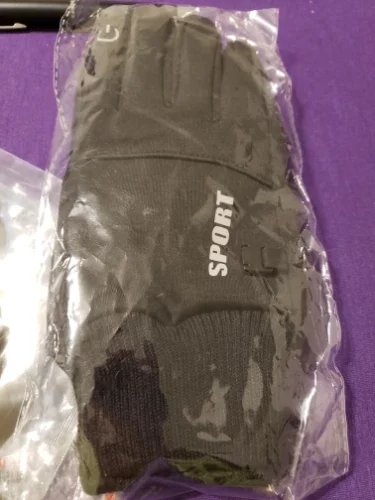 Black Winter Warm Full Fingers Waterproof Cycling Outdoor Sports Running Motorcycle Ski Touch Screen Fleece Gloves photo review