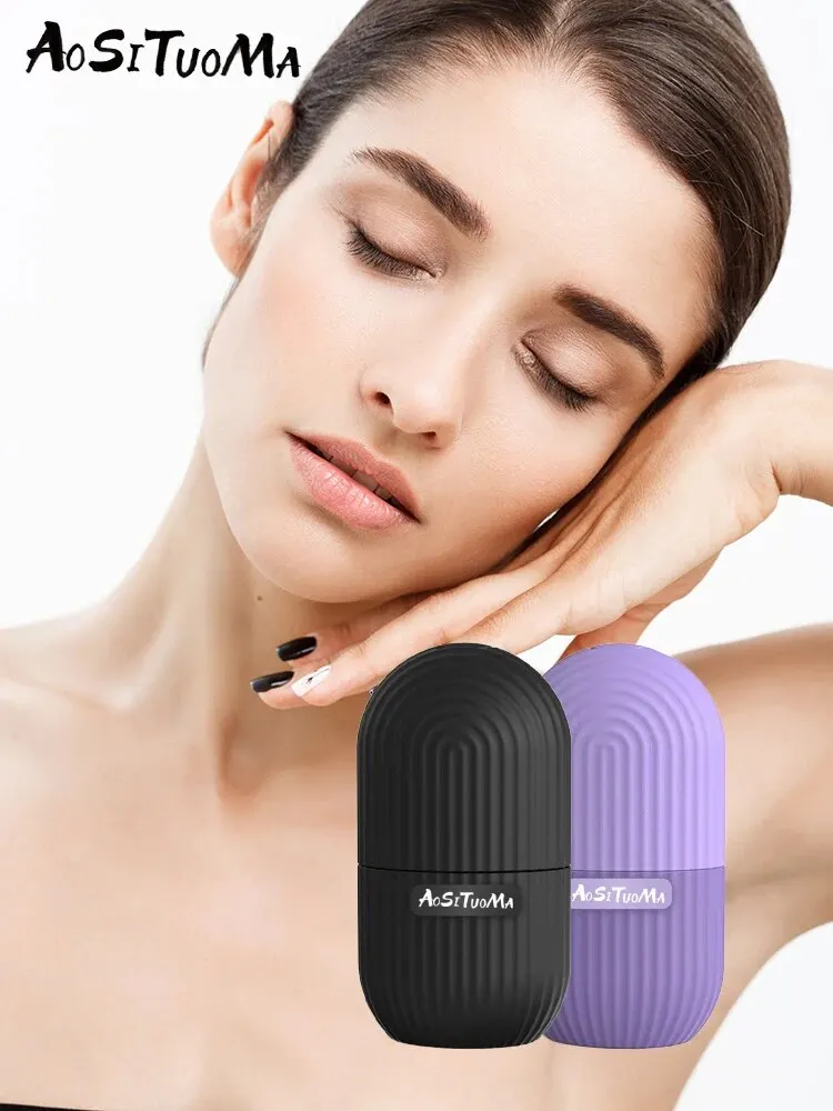 Aosituoma Massage Skin Beauty Facial Roller for Eyes,Remove Dark Circles,Silicone Ice Face Roller Contour and Shrink Pores