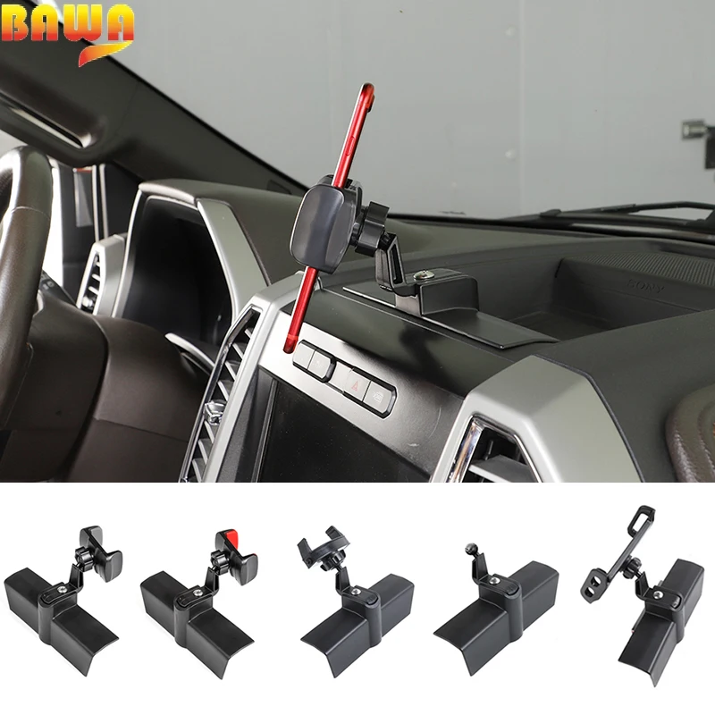 BAWA Mobile Phone Ipad Holder Bracket Cellphone Stand for Ford F150 2015-2020 Decoration Car Interior Accessories