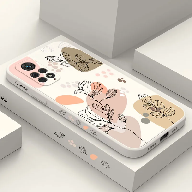 Case For Xiaomi Mi 13 12 Lite 12T 11T Poco X5 F5 Pro Cases Abstract Plants Phone Case For Redmi Note 12 11 Pro Plus 11S 10 Cover