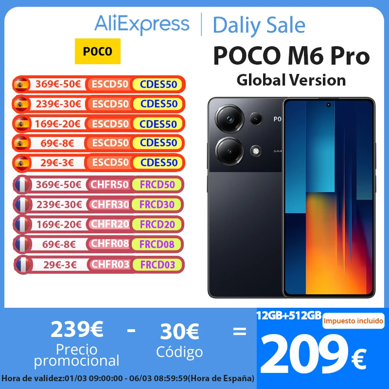Global Version POCO M6 Pro Smartphone 5000mAh (typ) Battery 67W Turbo Charging Helio G99-Ultra Chip 64MP Triple Camera OIS