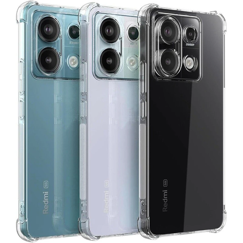 Luxury Clear Shockproof Case For Xiaomi Redmi Note 13 12 11 Pro Plus Phone Cover on Redmi Note 10 9 PRO MAX 10S 9S Back Cover