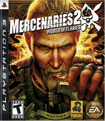 Mercenaries 2 World in Flames PS3 Disk Version Video Game controller Gaming station Console Gamepad command super