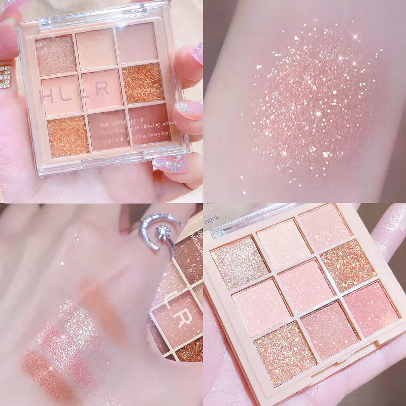 New Nine-color Eyeshadow Palette Net Red Live Earth Color Pearly Matte Makeup Sets Maquillage Beauty & Health