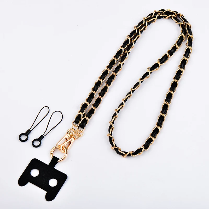 Phone Strap Anti-lost Lanyard  phone charm Holder Mobile Accessories Crossbody Necklace Cord Chain Black Color for All Phone Cas