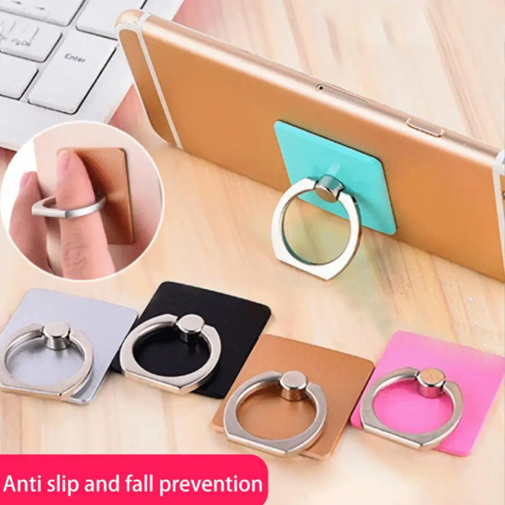 Universal Finger Ring Holder Stand Grip 360 Degree Rotating For Mobile Phone Car  Mount Phone Back Sticker Pad Bracket 1pcs