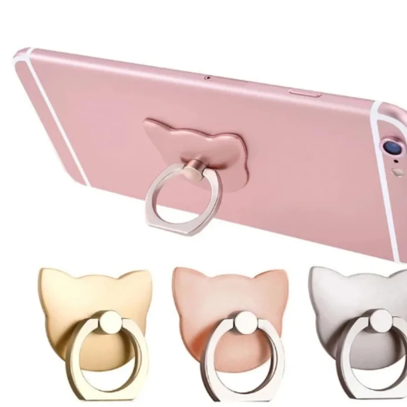 Universal Mobile Phone Holder Smartphone Finger Ring Holder Cute Cat Tablet Stand 360 Rotation Foldable Mount For iPhone Xiaomi