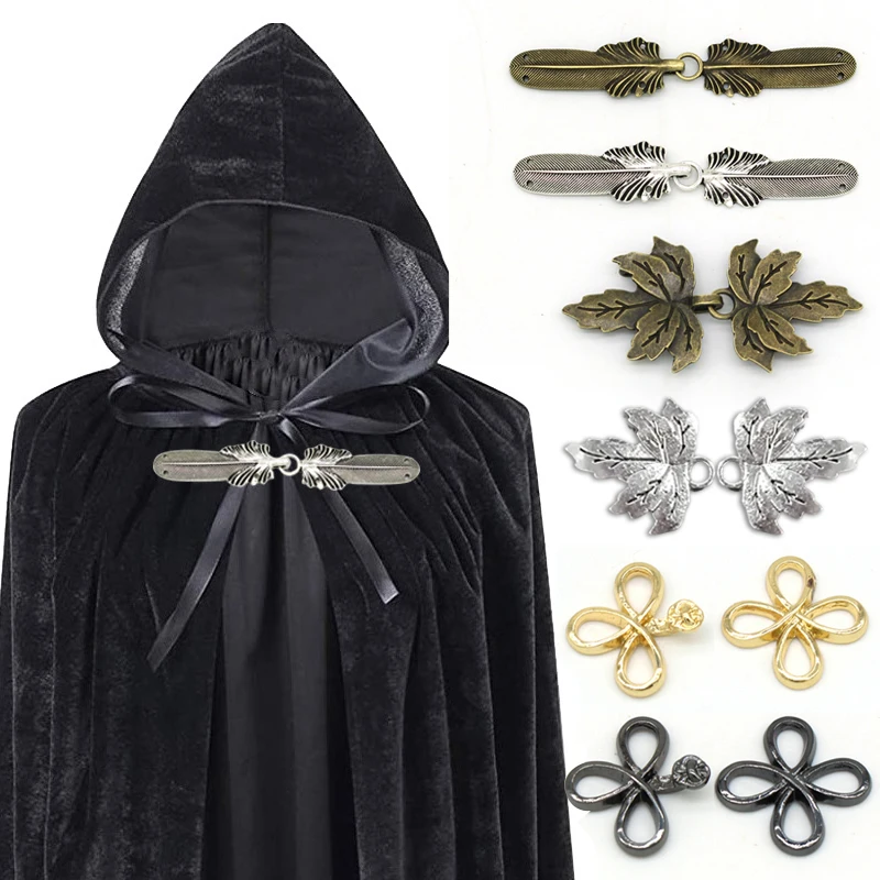 1Pair Vintage Cardigan Collar Clips Women Shawl Brooch Sweater Blouse Pin Cape Cloak Clasps Fasteners Buckle Brooch Clip Jewelry