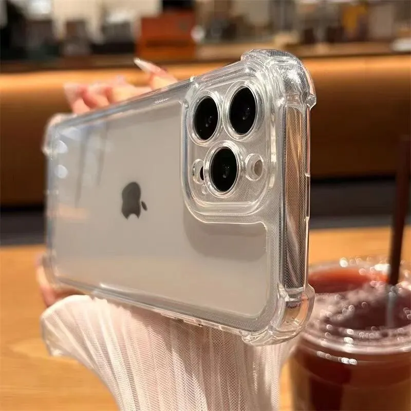78p Full Cover Anti-fall Case Iphone 15 14 13 Transparent Xsmax Protective Case Customizable Fashionable Purple Black
