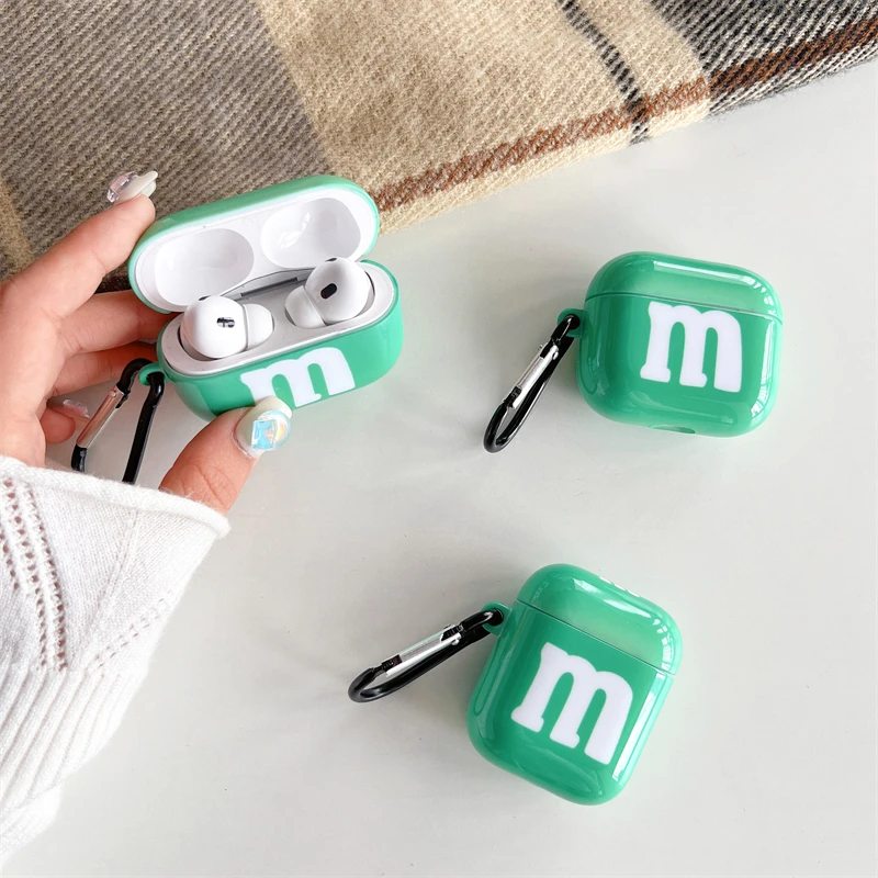 Film Soft Case Green cute beans Suitable For AirPods 3 2 1 Pro2 Pro Headphone Cover Protective Cover