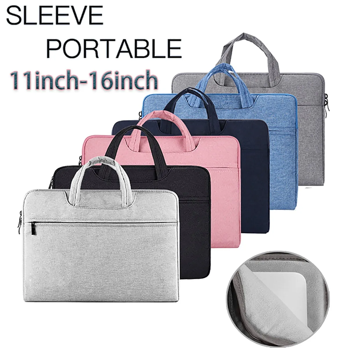Laptop Double handbag Case for Macbook HP DELL Lenovo ASUS Huawei Samsung 13.3″ 14″ 15.3″ 15.6″ 16″ Waterproof Notebook Cover