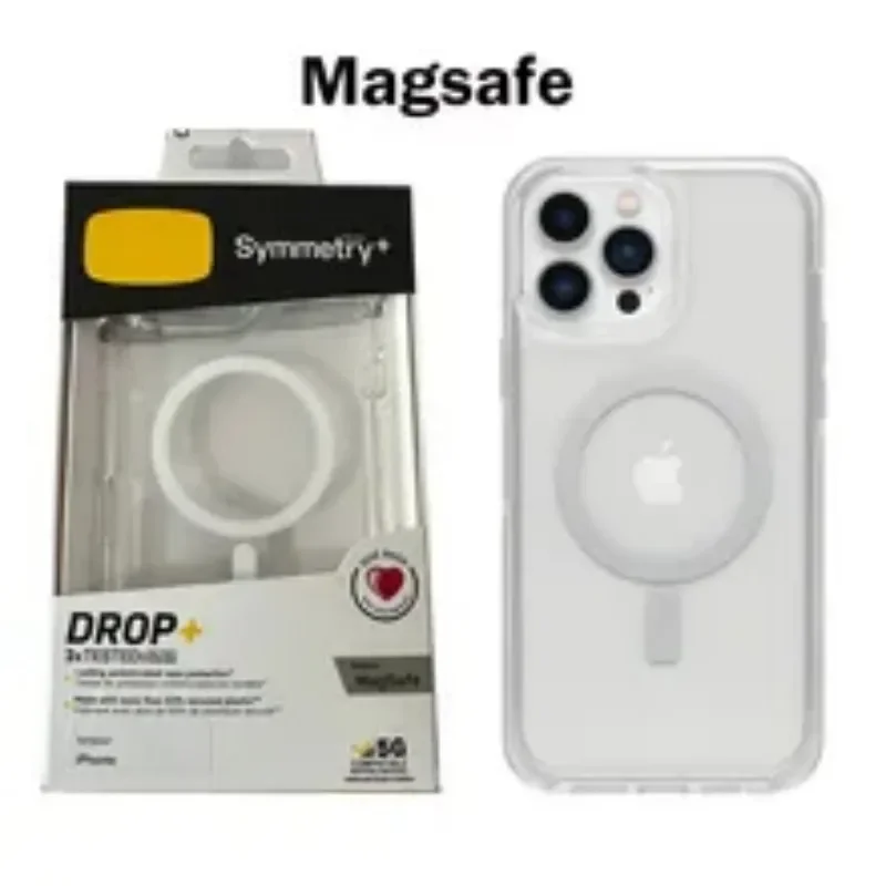 ONEIVAN Anti-falling Protection For Otter MagSafe Series Symmetry+ Box Clear Case For iPhone 12 13 14 15 Pro Max 15 Plus Case