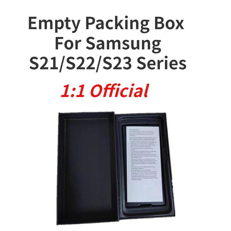 S24 Empty Packing Box For Samsung S24+ S24 Ultra S23 S23+ S23 Ultra S22/S22+/S22 U/S21/S21+/S21 Ultra Empty Phone Box(in Black)