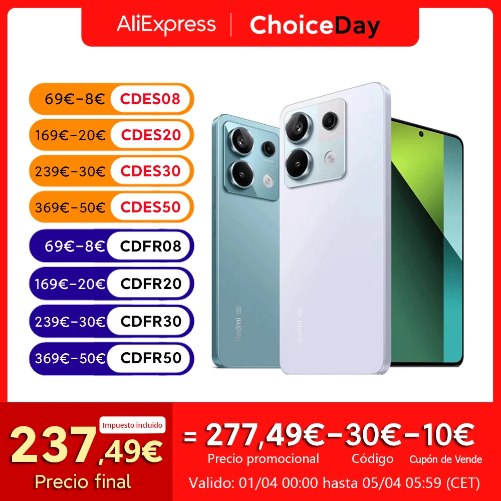 Xiaomi Redmi Note 13 Pro 5G Smartphone 8+256GB Snapdragon 7S Gen 2 6.67″ AMOLED Display 120Hz 200MP Camera 67W Fast Charging
