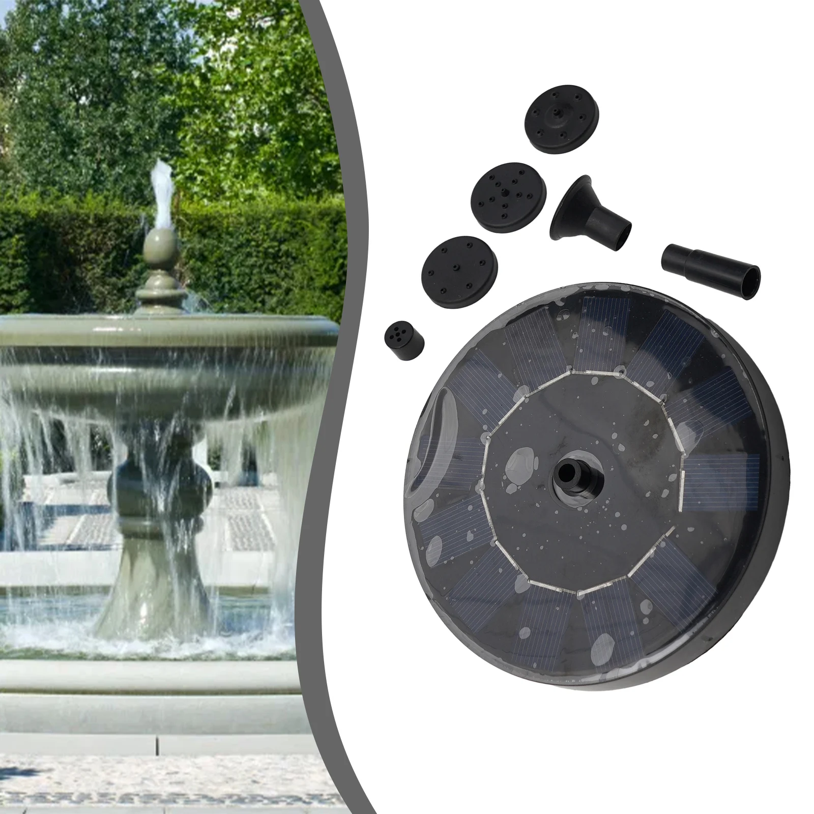 1 PCS Solar Fountain Solar 7V/1W Floating Pump Garden Decor Outdoor Decor Garden Supplies For Garden Pool Outdoor Accessories