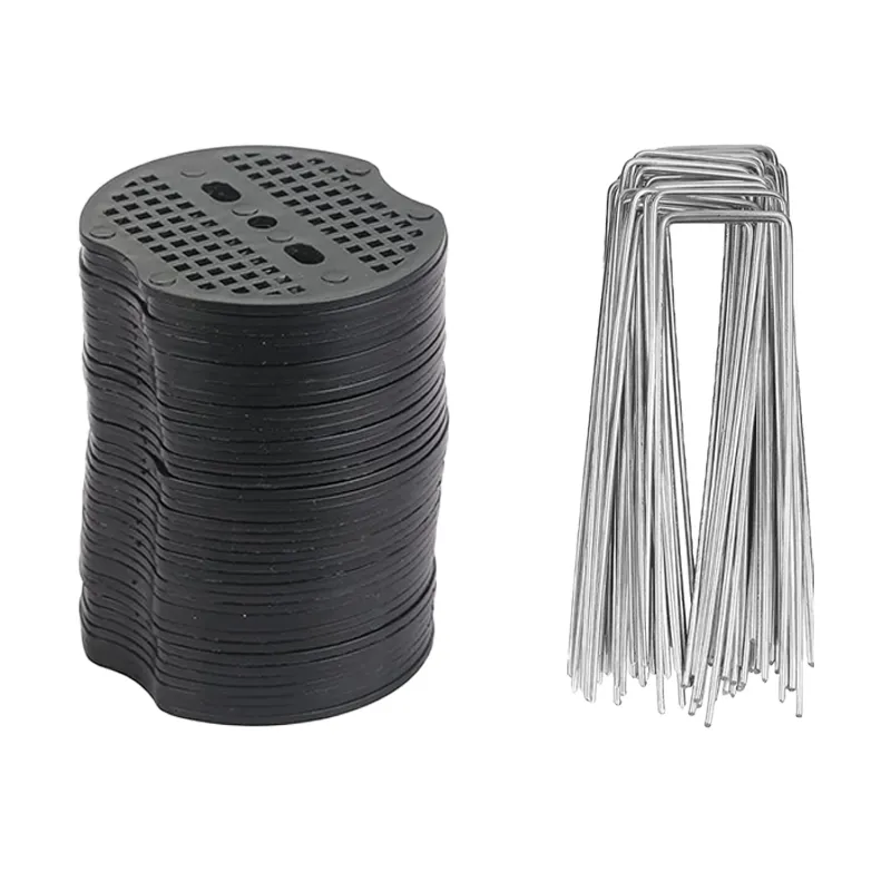 40Pcs/Pack Garden Peg Silver Metal U-Shape Garden Staple Garden Ground Nail Film Fixed Pegs Gardening Fixing Tools Film Peg