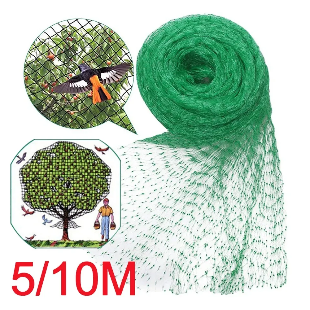 5/10M Green Anti Bird Netting Garden Plant Protection Net Climbing Support Fruit Vegetables Protective Net Pest Control Supplies
