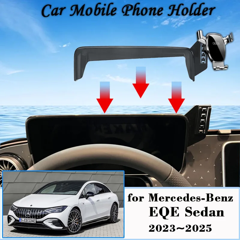 Car Mobile Phone Holder for Mercedes-Benz EQE 350+ 2022 2023 2024 Air Vent Gravity Cellphone Mount GPS Bracket Stand Accessories
