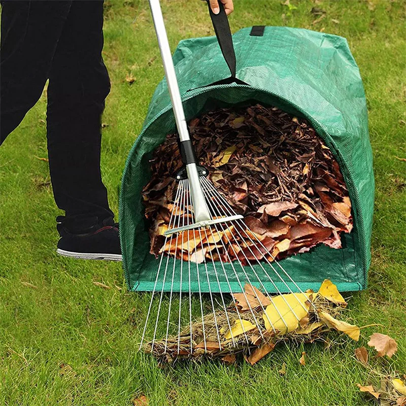 Courtyard Weeds Collection Container Garden Leaves Flowers Waste Storage Bag Large Capacity Handles Fallen Leaves Garbage Bags
