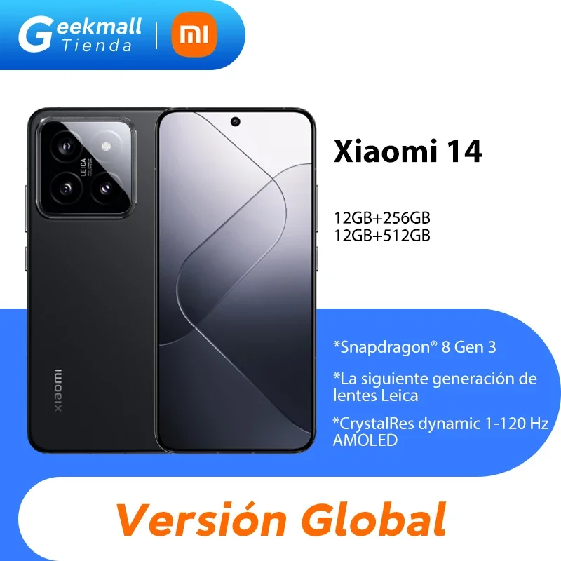 Glaobal Version Xiaomi 14 Snapdragon® 8 Gen 3 Smartphone 1.5K 6.36″ AMOLED Display 50MP Triple Leica Camera 90W 4610mAh Battery