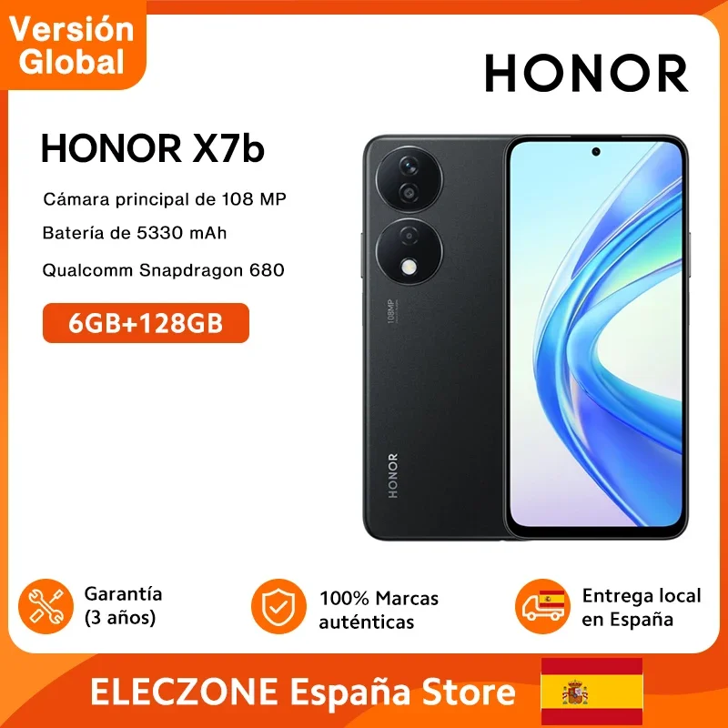 Gloabal Version HONOR X7b 108MP Main Camera 5330mAh Battery Qualcomm Snapdragon 680 6.8inches FHD+ Large Display Smartphone