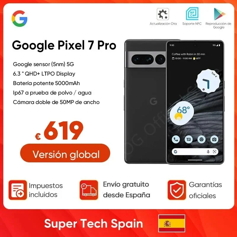 Global Version Google Pixel 7 5G Smartphone 6.3″ FHD+ OLED Display 50MP Camera 4270mAh Battery IP68 Google Tensor G2