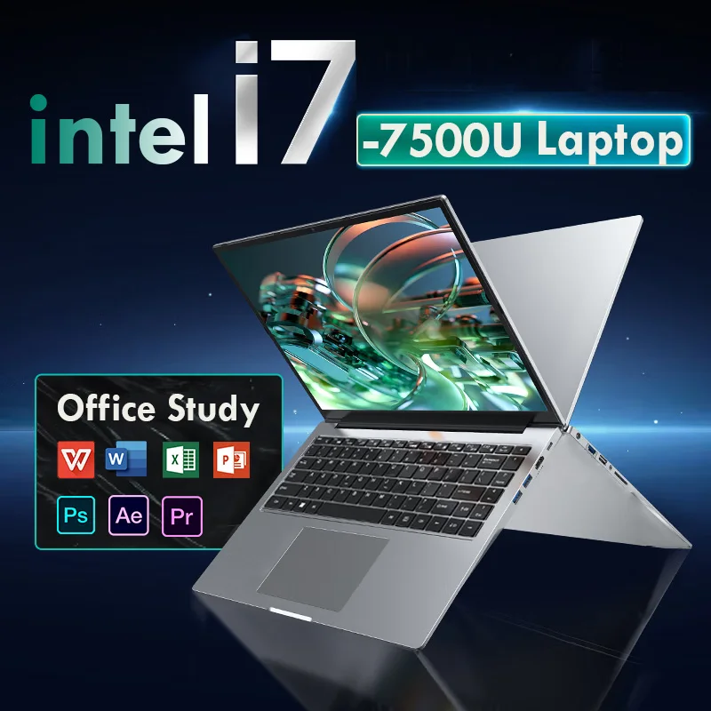 Laptop Computer Windows 11 Notebook Intel Core i7 7500U 20GB DDR4 512GB 1TB SSD IPS 1080P Display Office Study Computer PC Gamer