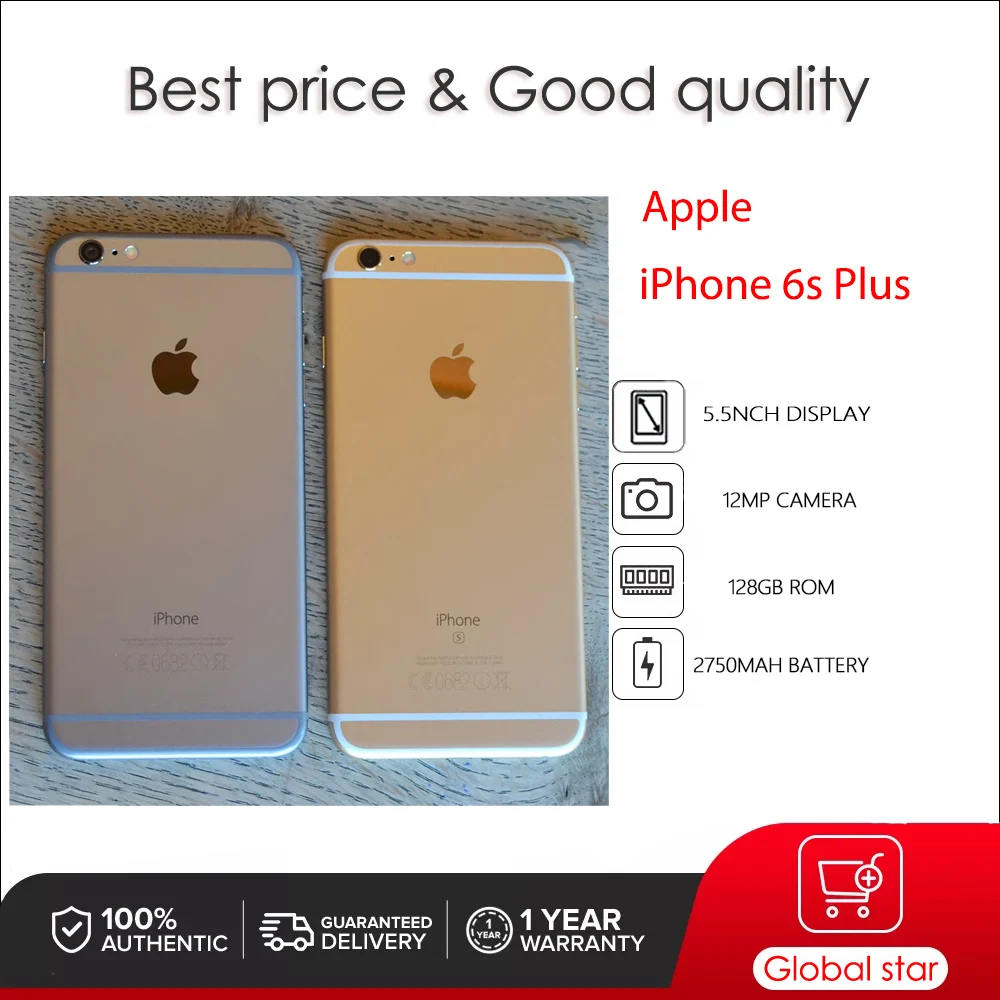 Original Apple iPhone 6s Plus Unlocked Used IOS A9 5.5″ 16/32/64/128GB ROM Cellphone 12MP Fingerprint Smartphone