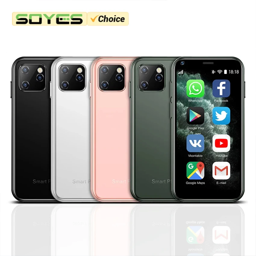 SOYES XS11 Super Mini Smartphone Android 1GB RAM 8GB ROM 2.5” Quad Core Google Play Store 3G Cute Small Celular Mobile Phone