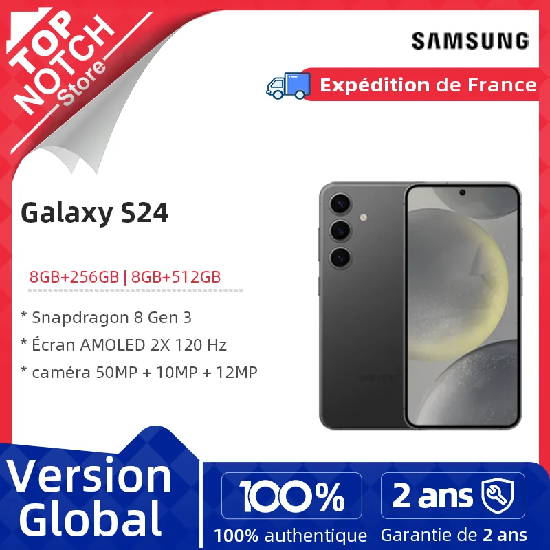 Samsung Galaxy S24 Snapdragon 8 Gen 3 6.2″ 120Hz AMOLED 2X Display 50MP Triple Camera Android14 Samsung S24 AI Smartphone